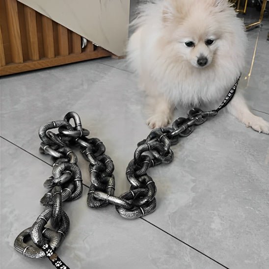 laisse de chien fausse chaine surprise