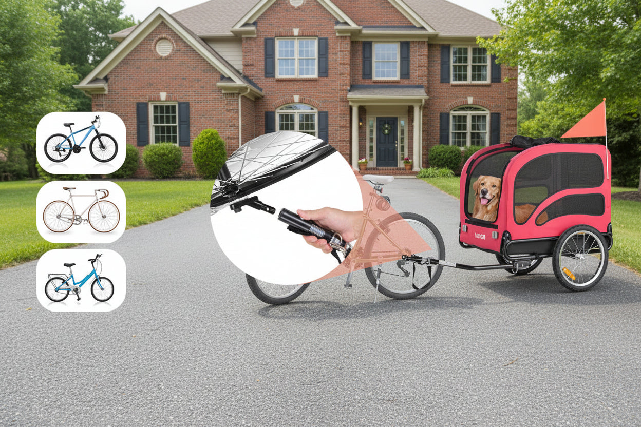 attache rapide remorque vevor rouge