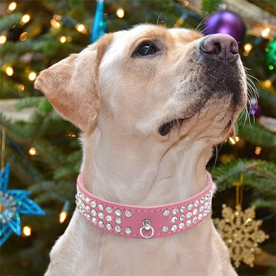 collier avec strass rose