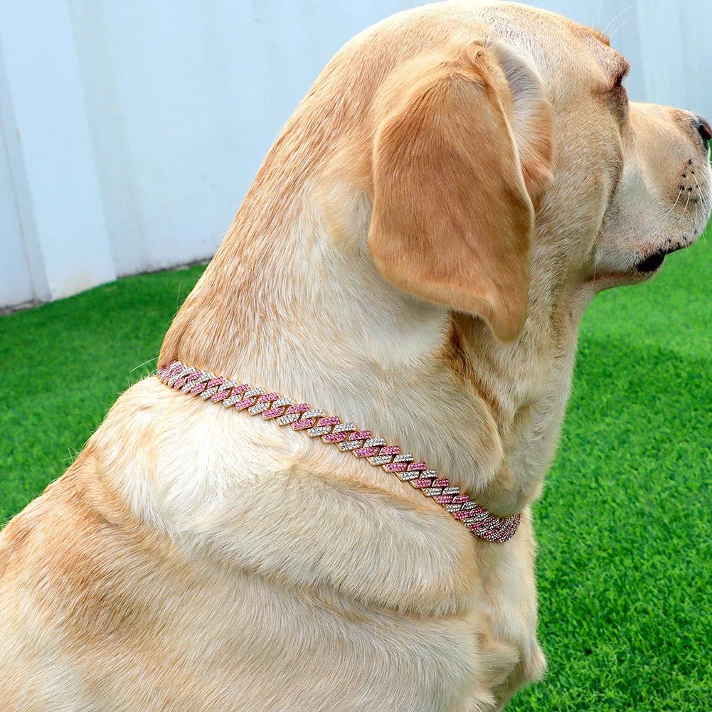 collier chien cubain bijoux rose