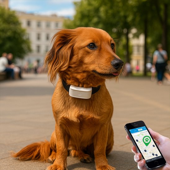 Collier GPS Chien golden