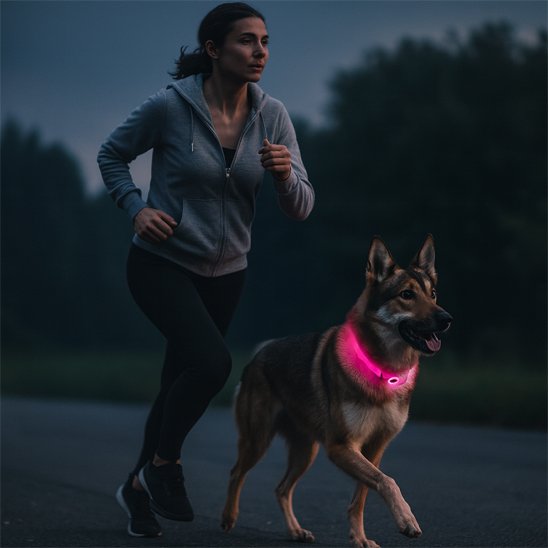 Collier lumineux chien pvc