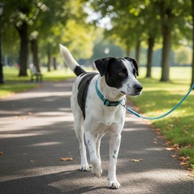 Collier lumineux pour Chien bleu en laisse