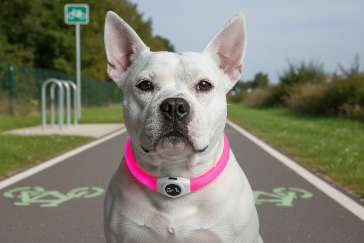 collier lumineux pvc rose