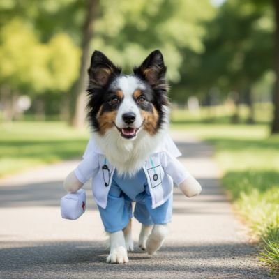 Déguisement Chien infirmiere chien noir