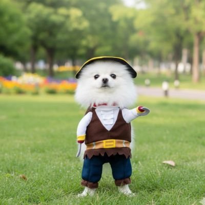 Déguisement Chien pirate chien blanc