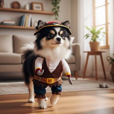 Déguisement Chien pirate chien noir