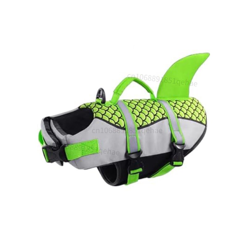 gilet de sauvetage aileron de requin vert