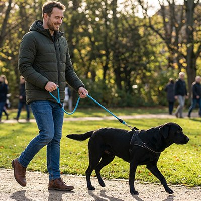 Longe pour Chien labrador noir