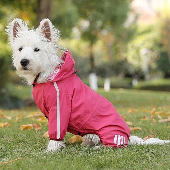MANTEAU IMPERMÉABLE POUR CHIEN assis rose