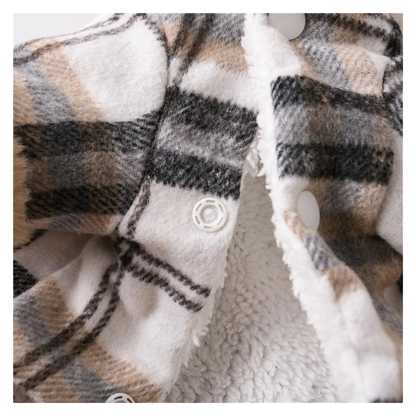 manteau treillis présentation de la boutonnière