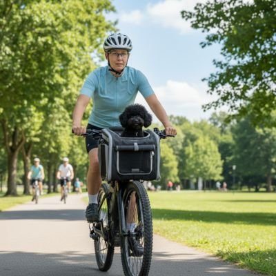 Panier à vélo pour Chien gris foncé