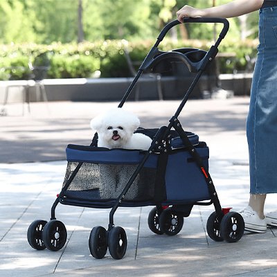 Poussette pour Chien bleu