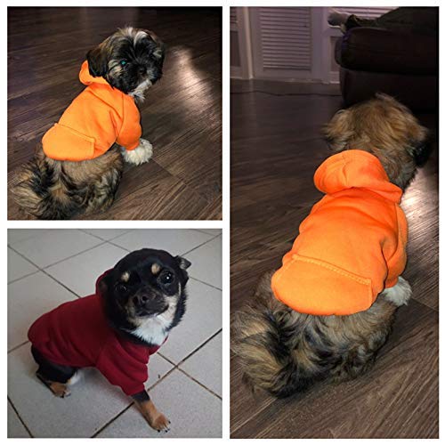 pull pour chien orange et rouge