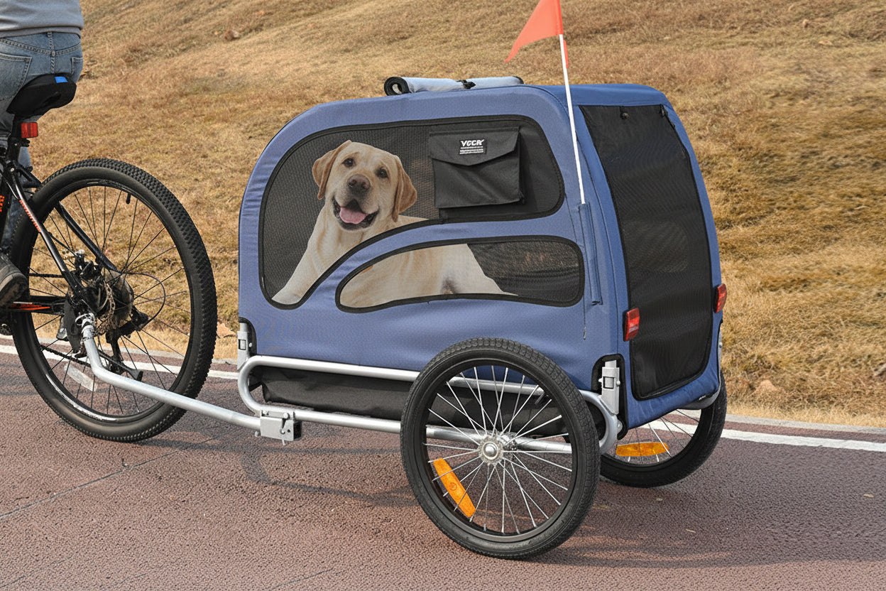 remorque vevor attaché au velo