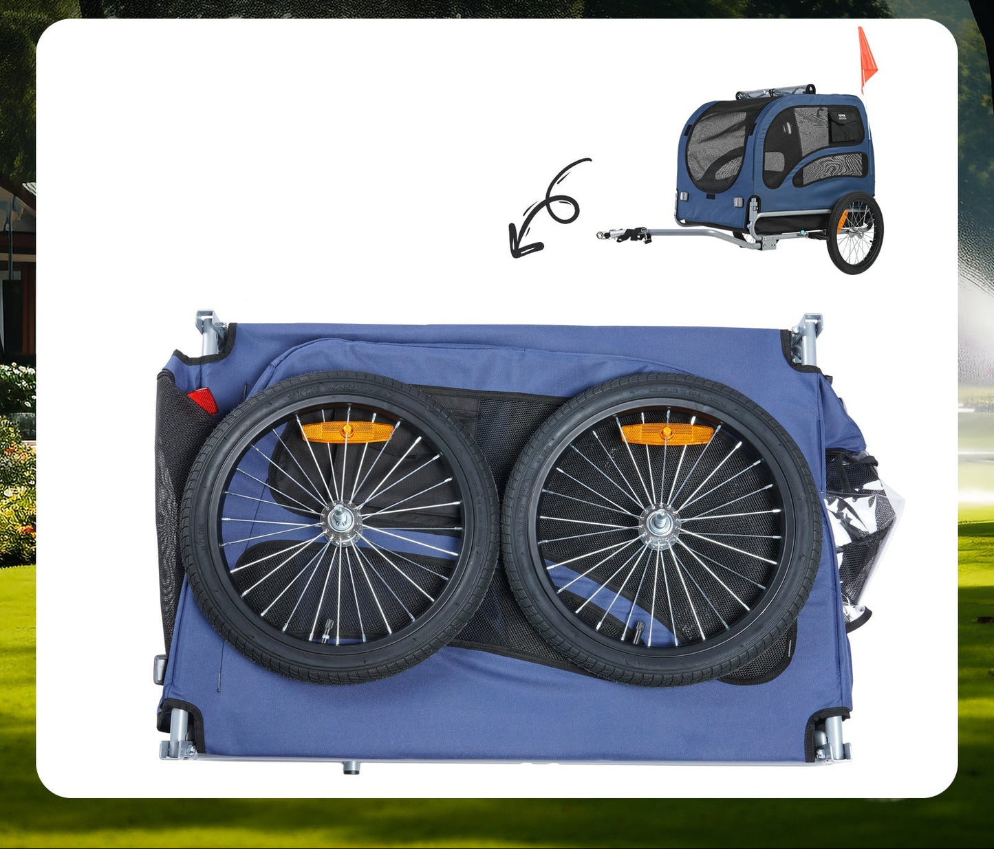 remorque vevor plié