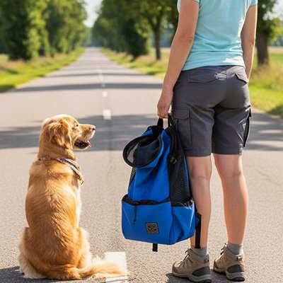 Sac à dos pour Chien bleu