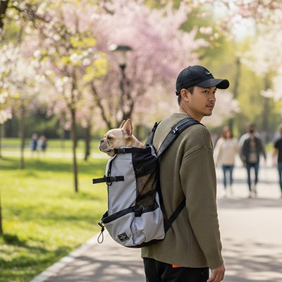 Sac à dos pour Chien gris