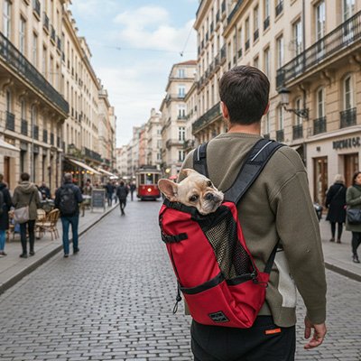 Sac à dos pour Chien rouge