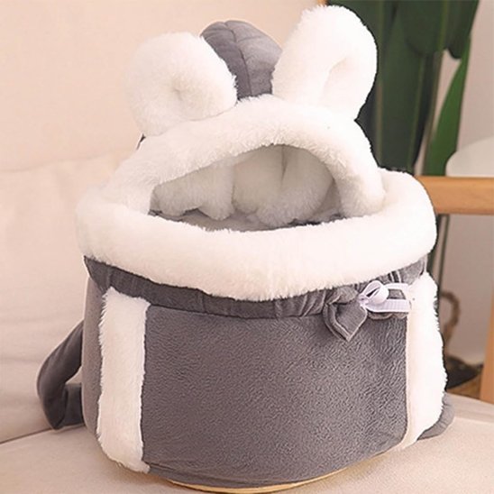 Sac de transport chien gris