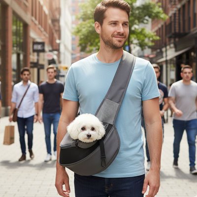 Sac de transport pour Chien noir bandouliere