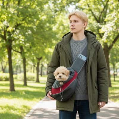 Sac de transport pour Chien rouge a bandouliere