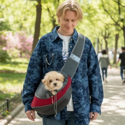 Sac de transport pour Chien rouge bichon