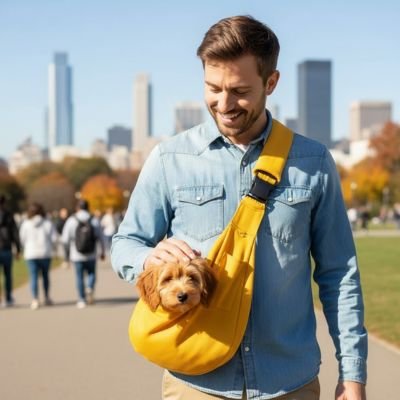 Sac transport pour Chien jaune