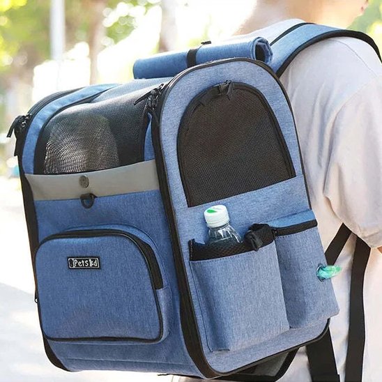 Sac de transport pour chien bleu