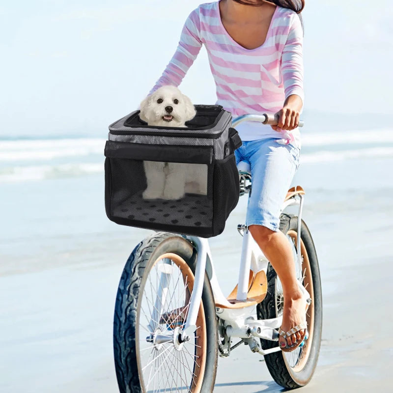sac sur vélo sur la plage